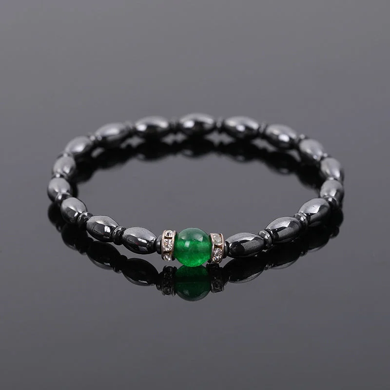 Bead Diamond Green Aventurine Bracelet