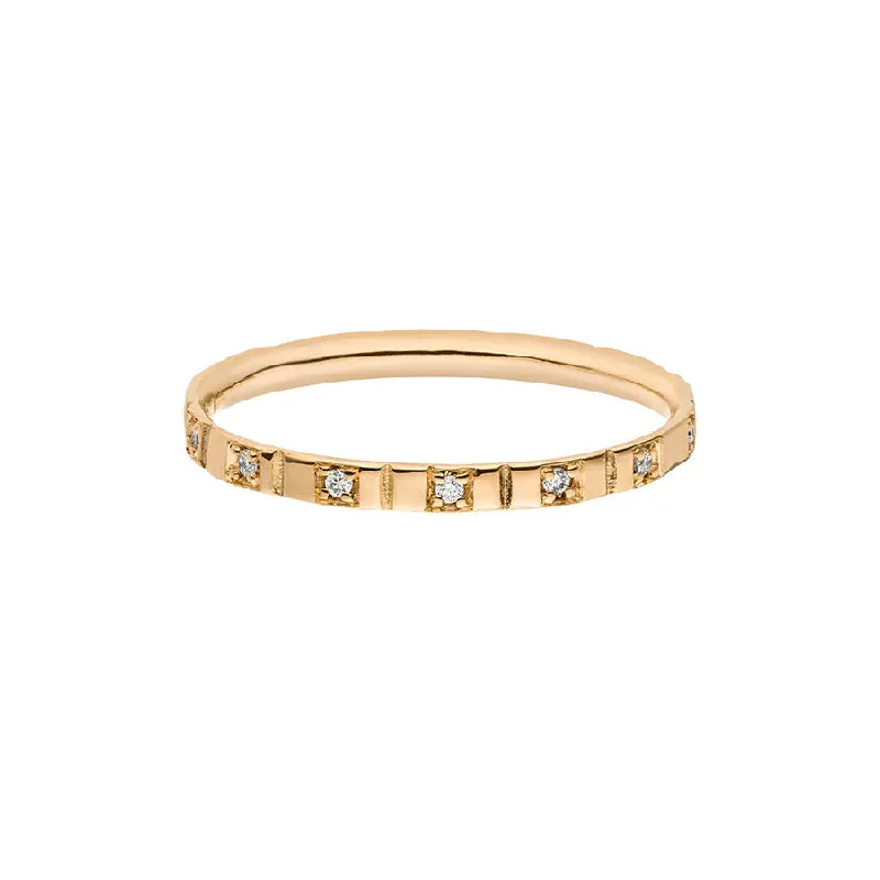 women’s eternity rings-Lovelines Milestones Wedding 18K Gold Ring w. Diamonds