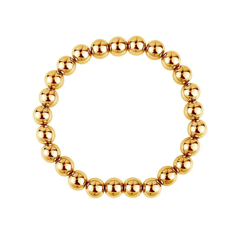 Gold 8mm Ball Bracelet