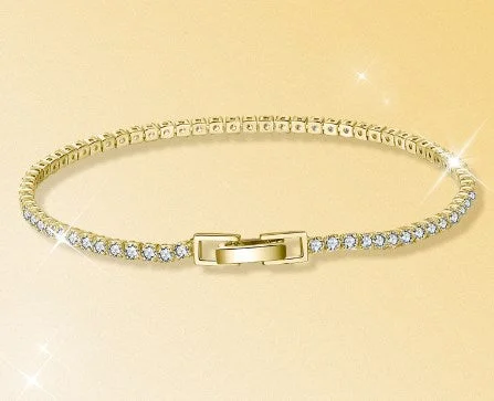 14K Gold 2.0 Zircon, Bracelet Length: 20cm