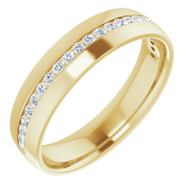 women’s white gold rings-14K Yellow 3/8 CTW Natural Diamond Band