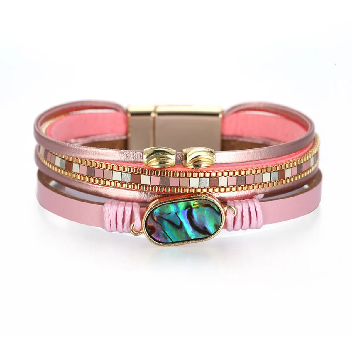 women’s statement cuff bracelets-Simple Bohemian Multi-layered Bracelet