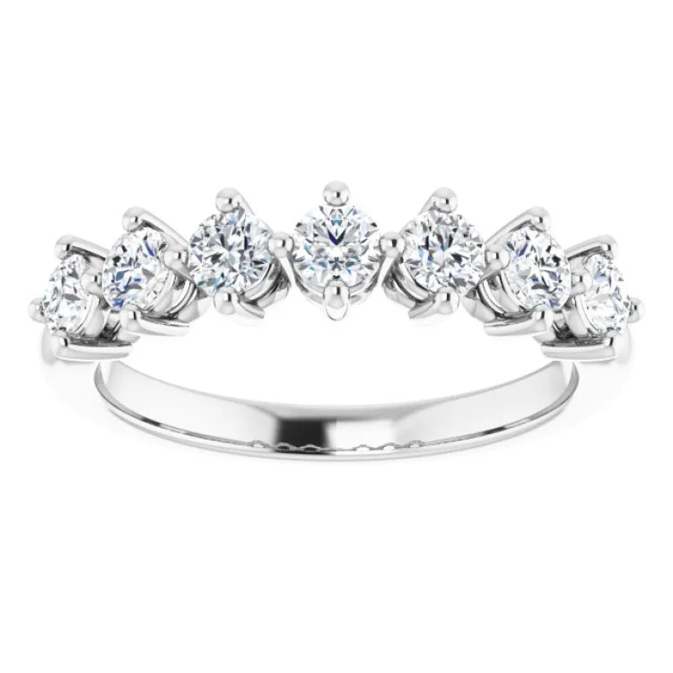 women’s classic rings-14K White 3/4 CTW Natural Diamond Anniversary Band