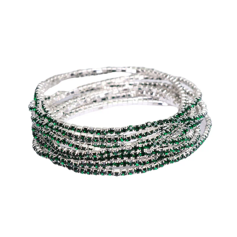 13 Emerald Green Diamond Bracelet