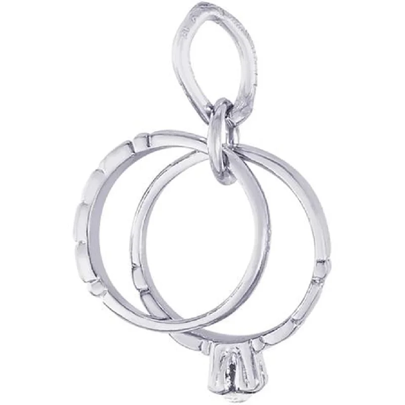 women’s ethical engagement rings-Sterling Silver Wedding Rings Charm