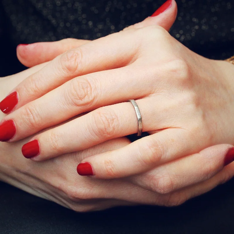 women’s engagement rings with diamonds and rubies-Vintage Date 1949 Size N/6.75 White Gold Wedding Ring