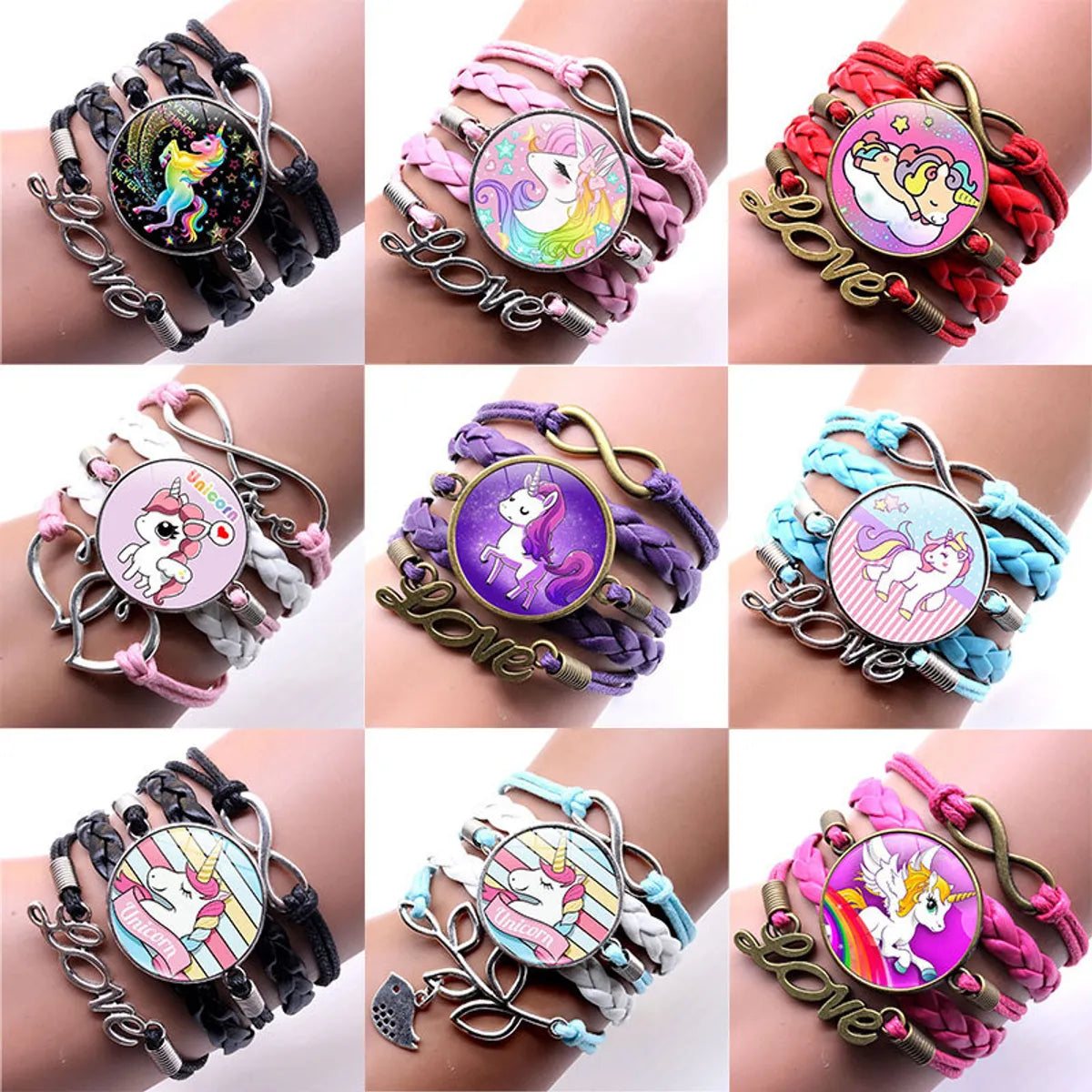 women’s anniversary bracelets-Fashion Unicorn Alloy Women's Bracelets