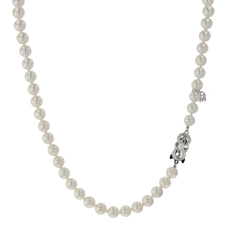 women’s diamond necklaces-Akoya Cultured Pearl Choker Necklace