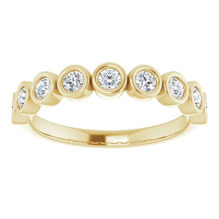 women’s stacked rings-14K Yellow 1/2 CTW Natural Diamond Anniversary Band