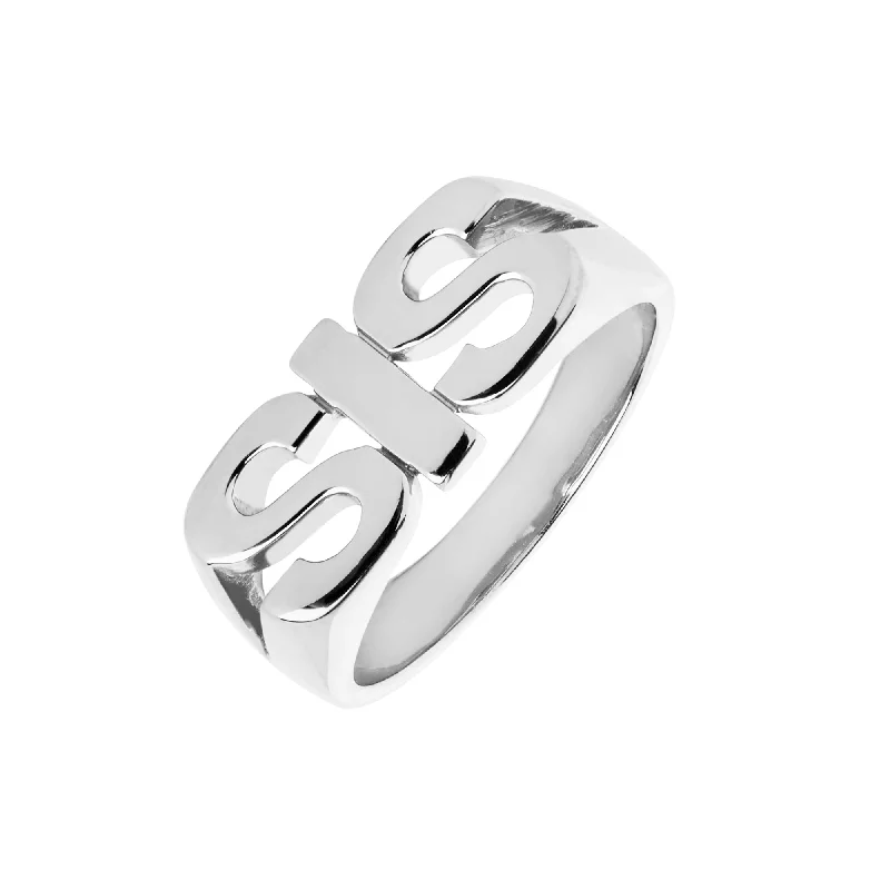 women’s yellow gold rings-Sis Silver Ring