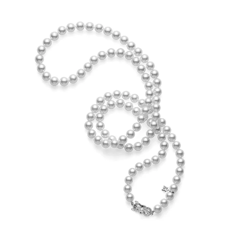 women’s gold-plated necklaces-Akoya Cultured Pearl Strand Necklace