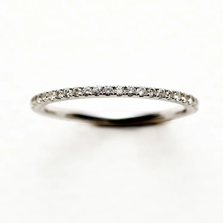 women’s handmade rings-Petit Olivia Ring Whitegold, White