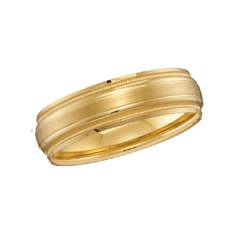 women’s minimal engagement rings-6MM Wedding Ring in 10KT Yellow Gold