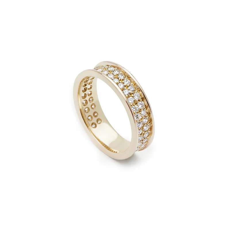 women’s statement rings-Courage 18K Gold, Whitegold or Rosegold Ring w. Lab-Grown Diamonds