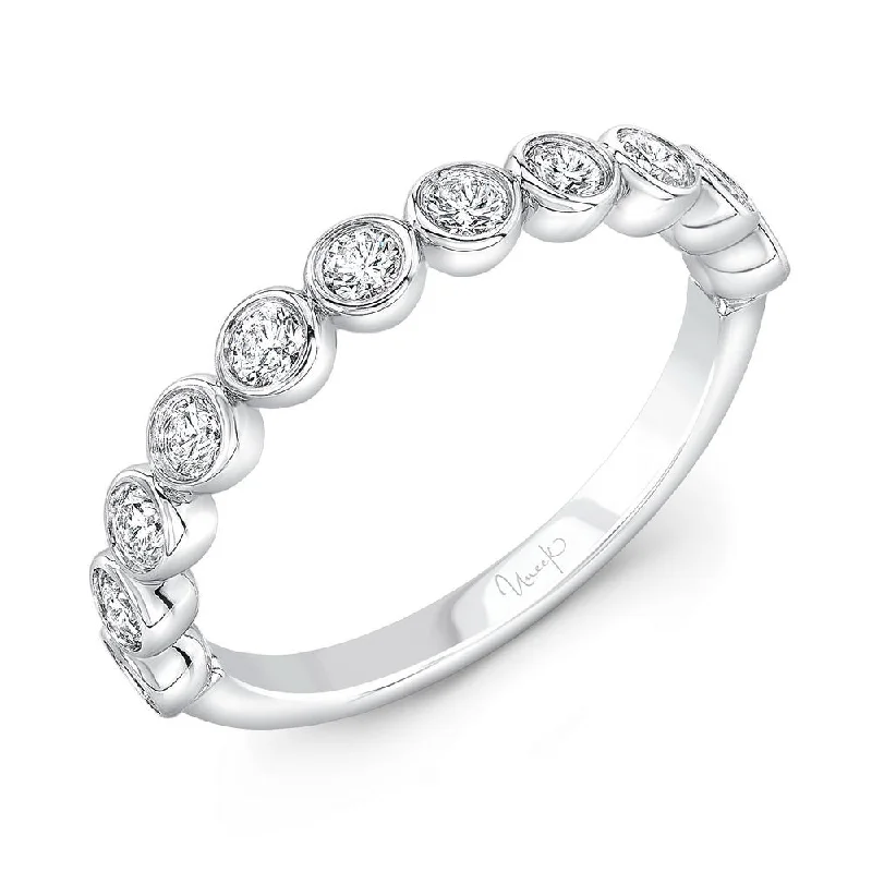 women’s yellow diamond engagement rings-Uneek Timeless Collection 1-Row Diamond Wedding Ring