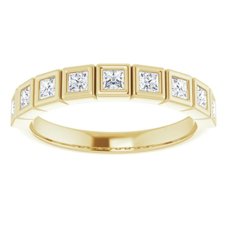 women’s custom diamond rings-14K Yellow 1/2 CTW Natural Diamond Anniversary Band