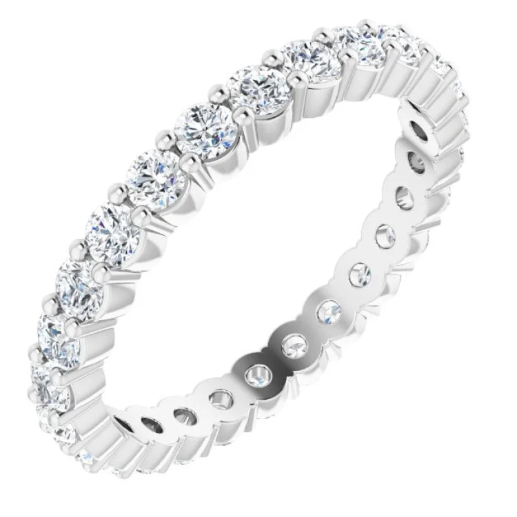 women’s diamond band rings-14K White 7/8 CTW Natural Diamond Eternity Band Size 7.5