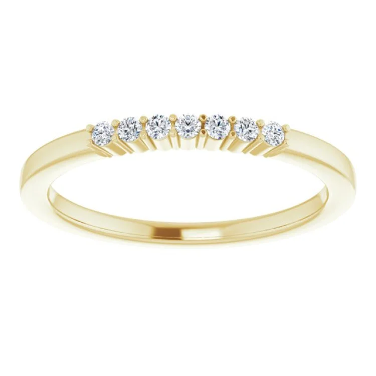 women’s enamel rings-14K Yellow 1/10 CTW Natural Diamond Anniversary Band