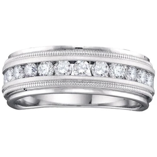 women’s platinum diamond engagement rings-Signature 1/4 CTW Diamond Wedding Ring in 14KT White Gold