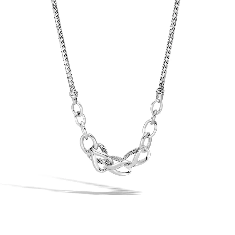 women’s name necklaces-Asli Classic Chain Link Silver Mini Chain Necklace