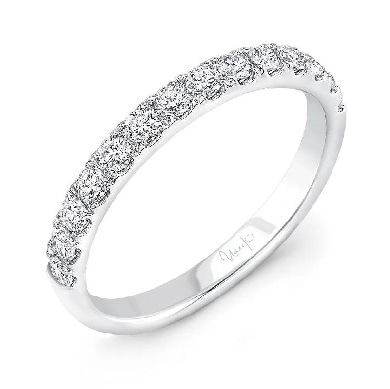 women’s simple engagement rings-Uneek Timeless Collection 1-Row Wedding Ring