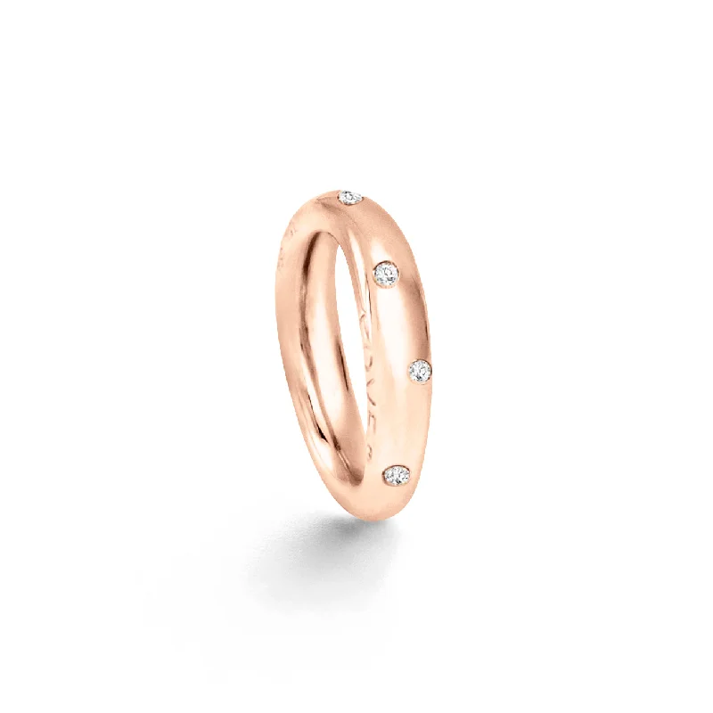 women’s diamond engagement rings-Love 4 18K Rosegold Ring w. Diamonds