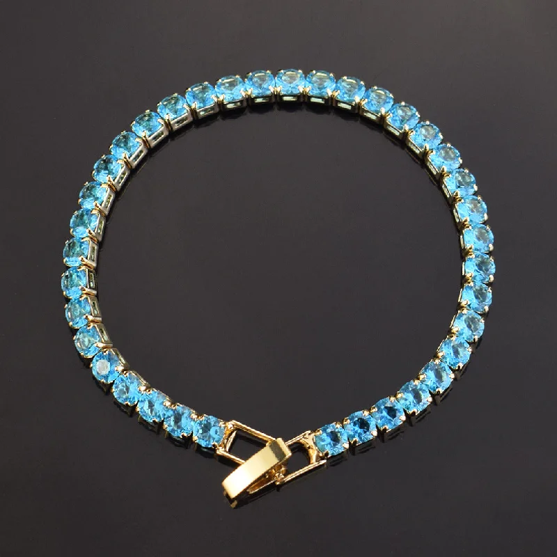 Aquamarine-Gold buckle