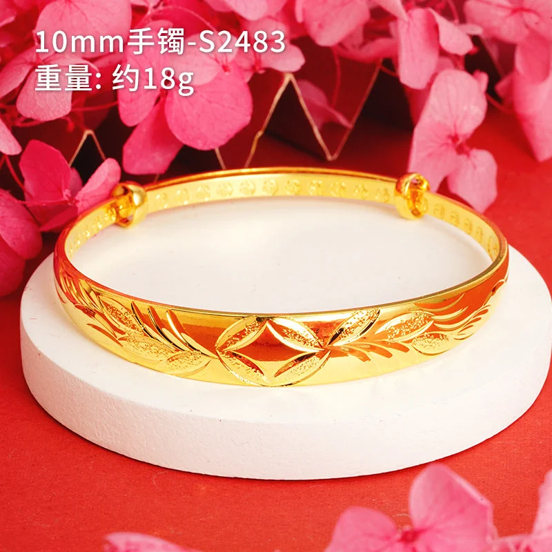 10mm Bracelet Coin Flower-S2483