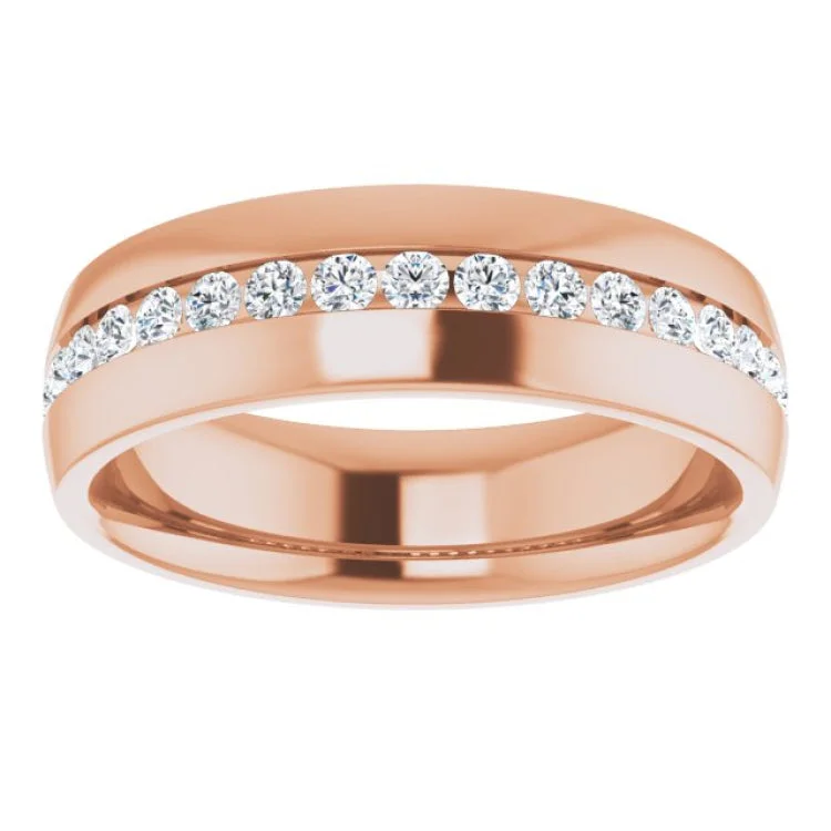 women’s wedding rings-14K Rose 1/2 CTW Natural Diamond Band