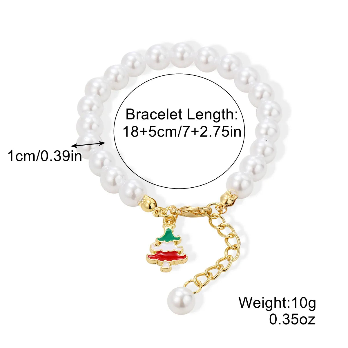 S2210-6 Pearl Christmas Tree Bracelet