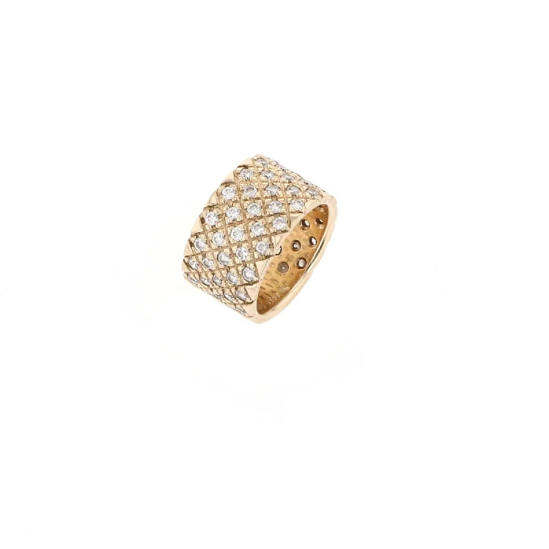 women’s stackable rings-Sparkling Diamondss 14K Gold Ring w. Diamonds