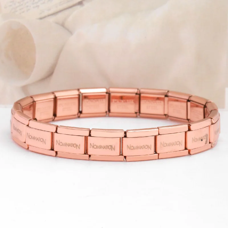 Rose Gold Smooth Band Letters a 18-Section