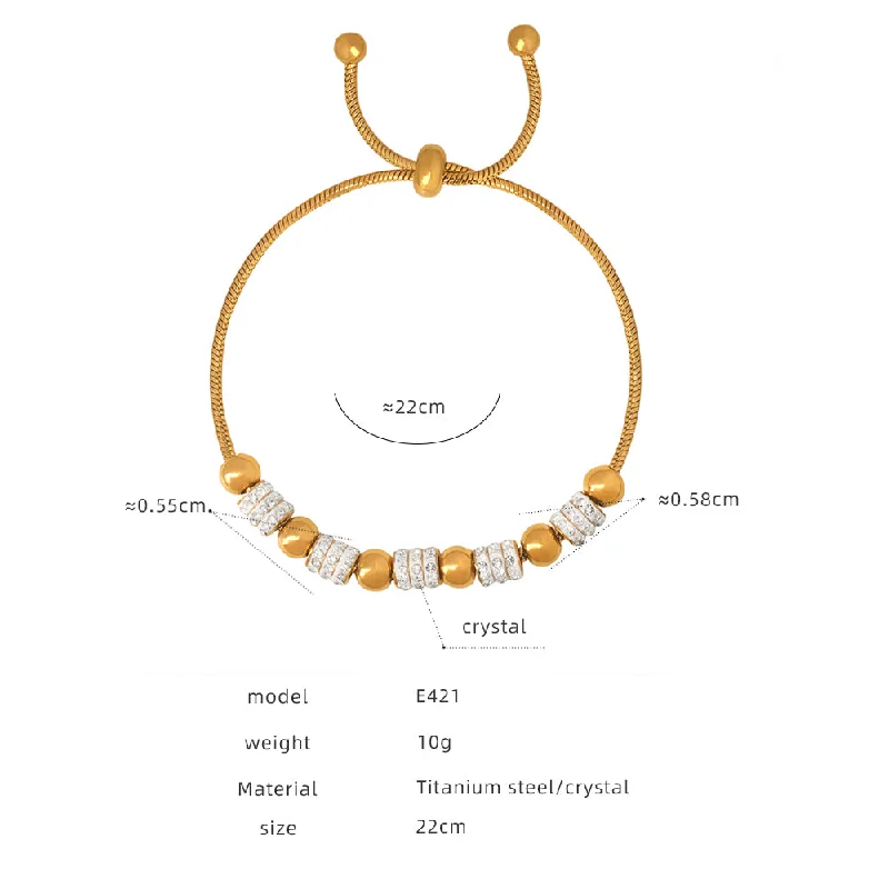 E421-Gold Cross Bracelet