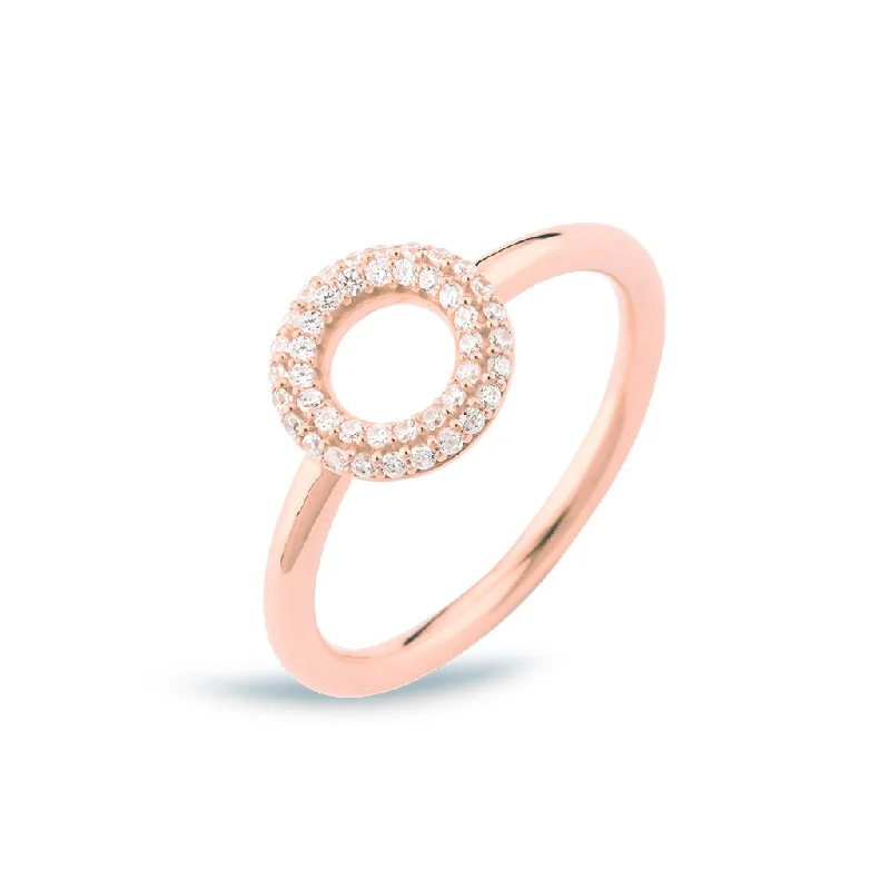 women’s birthstone rings-Matiné 18K Rosegold Ring w. 42 Diamonds