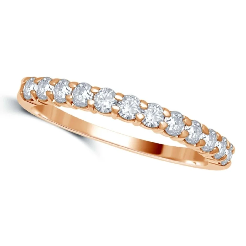 women’s affordable engagement rings-1/2 CTW Diamond Wedding Ring in 14KT Rose Gold