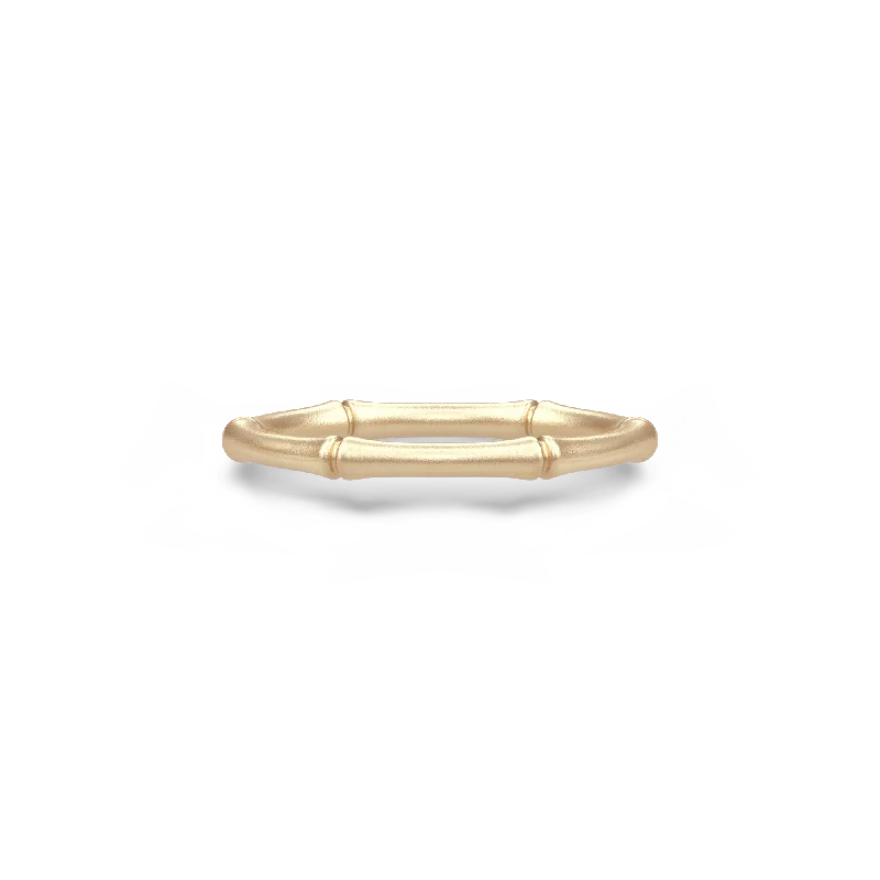 women’s personalized engraving rings-Bamboo Small 14K Gold Ring