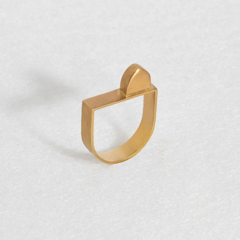 women’s enamel rings-Carole Chiotasso | The Monjoie U 18K Gold Ring