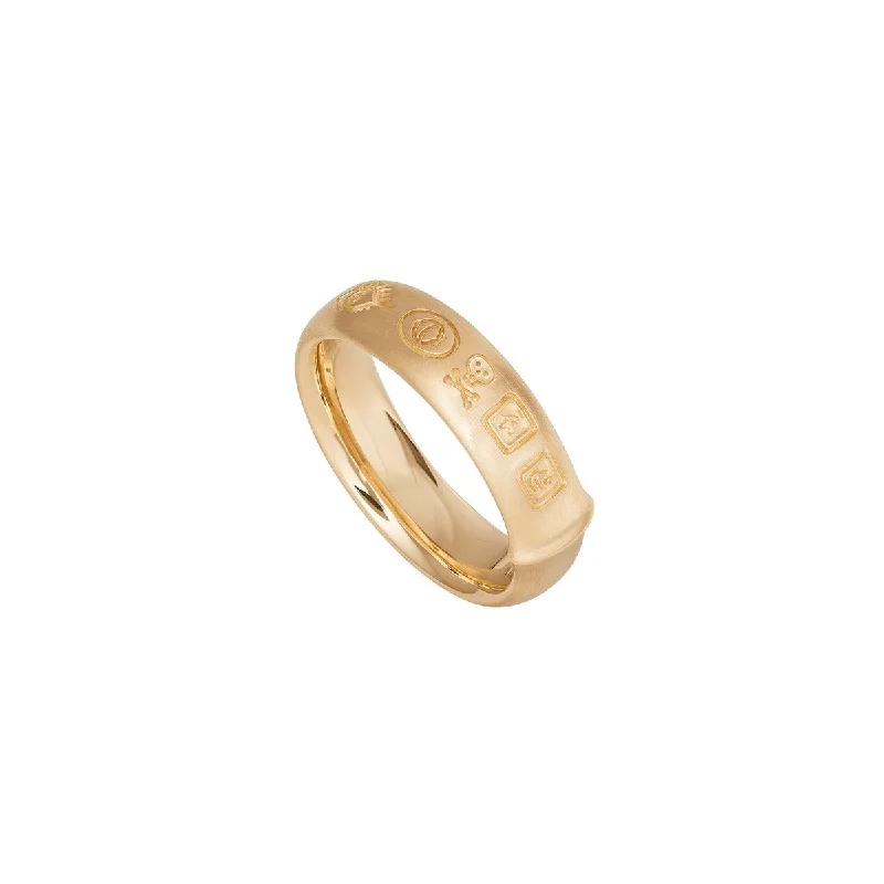 women’s gold gemstone rings-Julius men's 6,5 mm. 18K Gold Ring