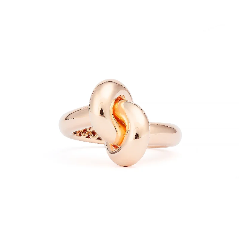 women’s zodiac rings-Legacy Knot Medium (Loose) 18K Rosegold Ring