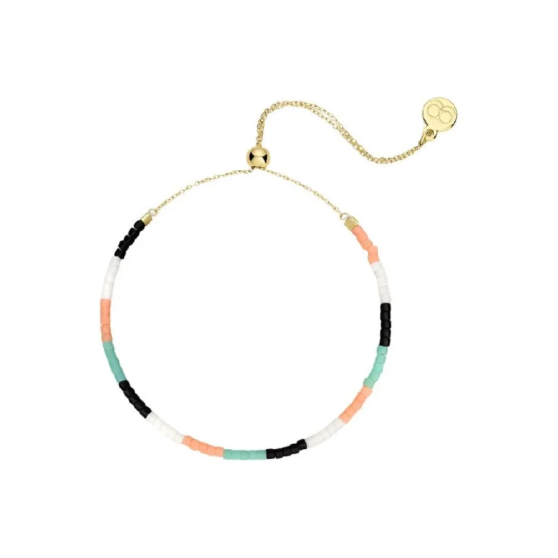 women’s minimalist bracelets-Gorjana Gigi Stripe Adjustable Palm Desert Bracelet