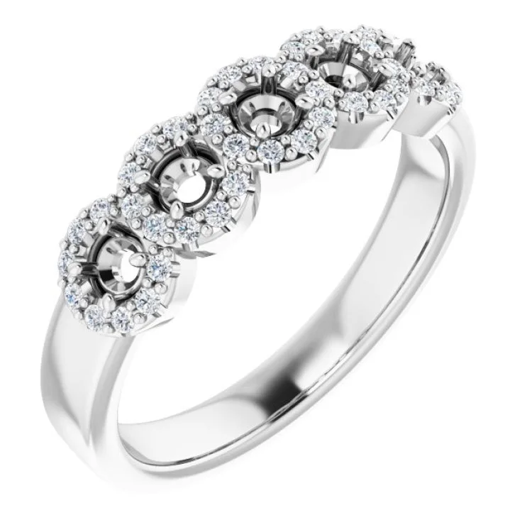 women’s celestial rings-14K White 5/8 CTW Natural Diamond Anniversary Ring