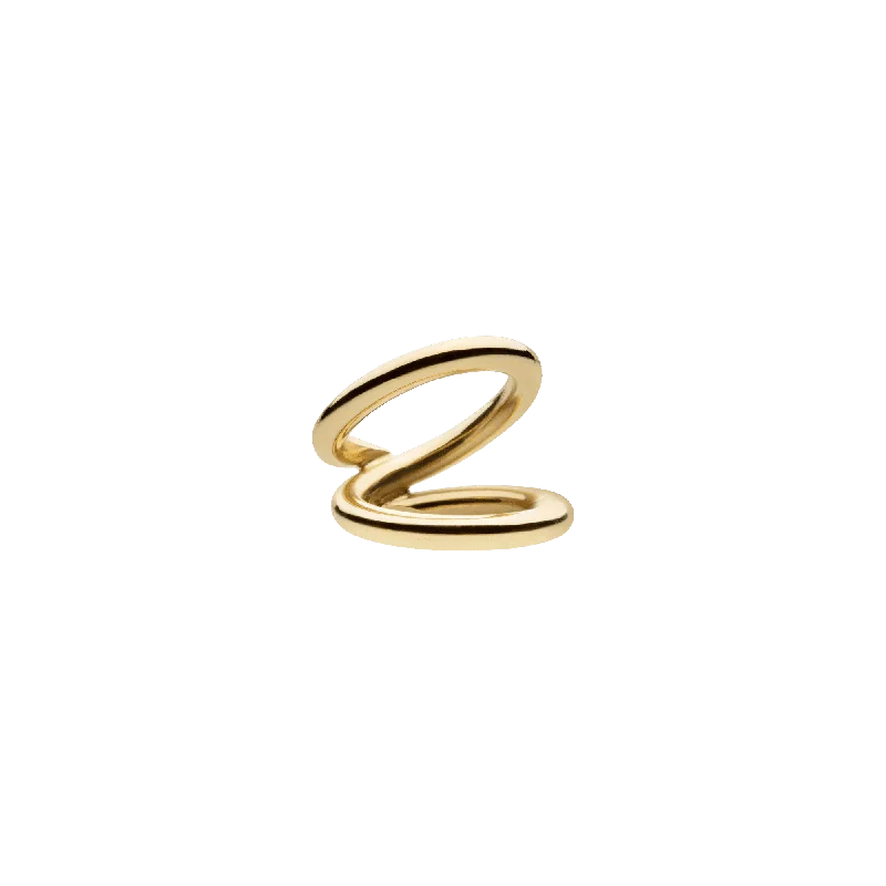 women’s small rings-Bulky Viper Ring Gold Plated