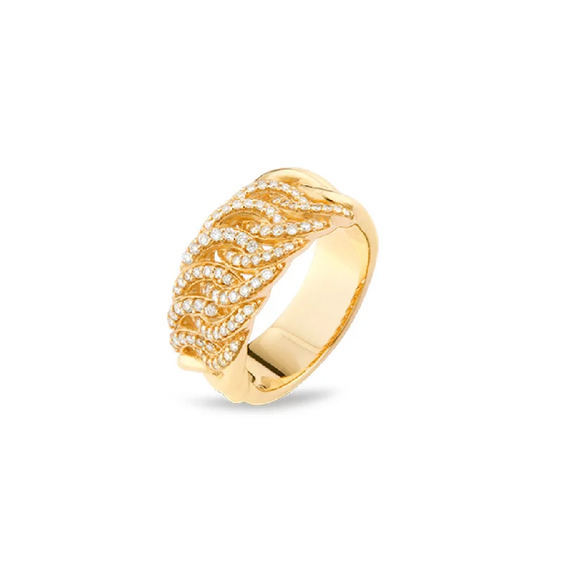 women’s enamel rings-Sitana 18K Gold Ring w. 86 Diamonds