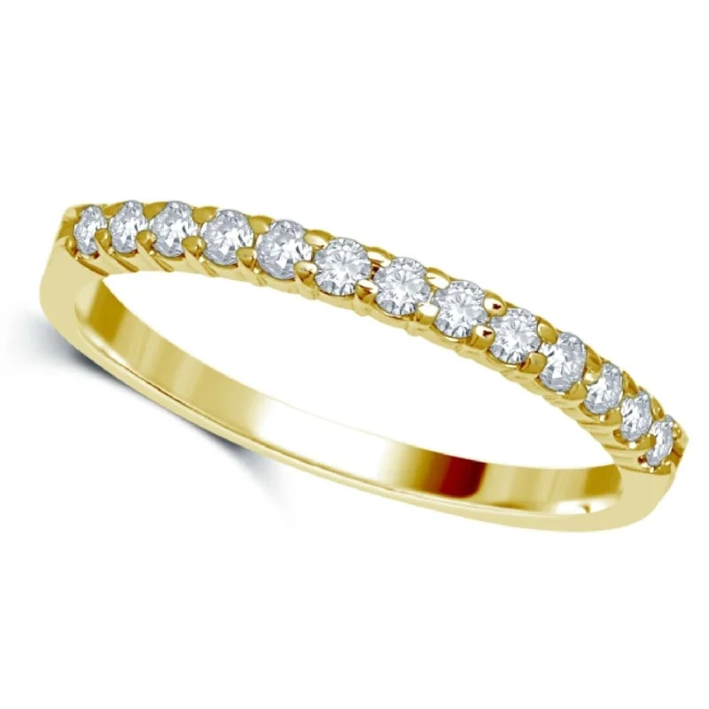 women’s heirloom engagement rings-1/4 CTW Diamond Wedding Ring in 14KT Yellow Gold