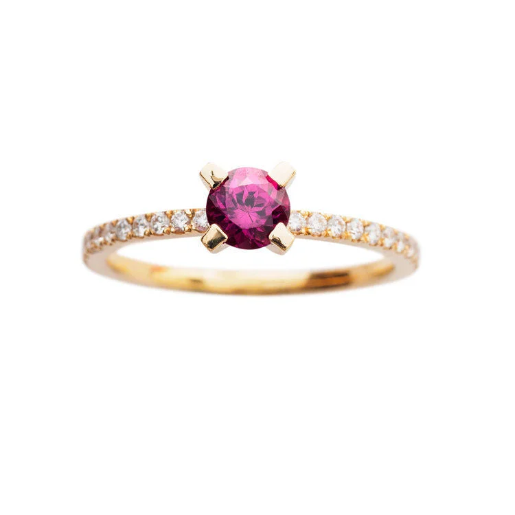 women’s sparkling rings-Firenze Ring Gold, White, Purple