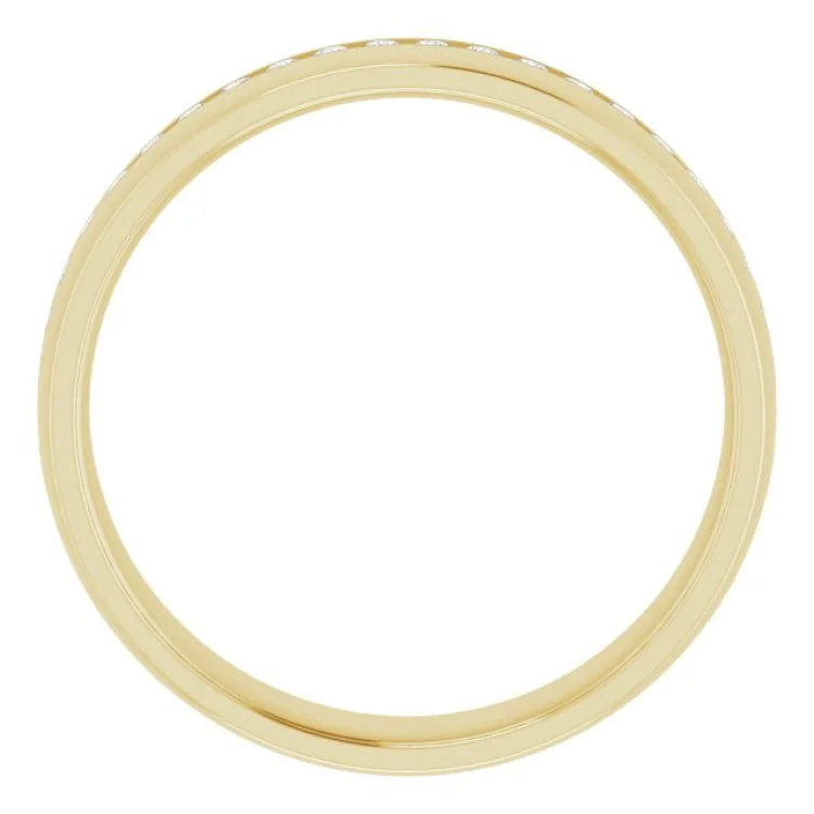 women’s custom rings-14K Yellow 3/8 CTW Natural Diamond Band