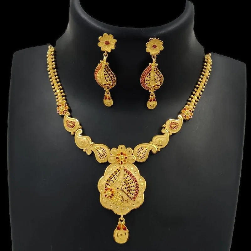 women’s statement gold necklaces-Pari Art Jewellery Forming Necklace Set