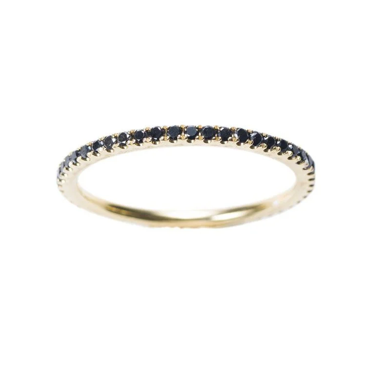 women’s anniversary rings-Petit Olivia Ring Gold, Black