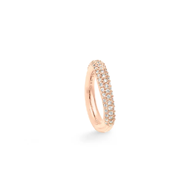 women’s sparkling rings-Love 4 Pavé 18K Rosegold Ring w. Diamonds