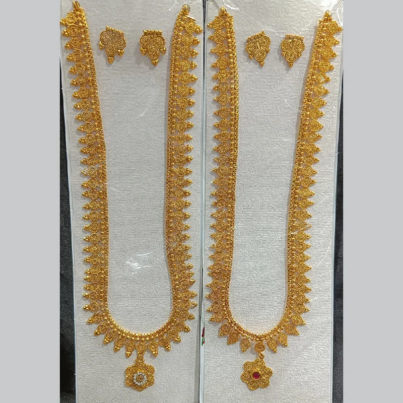 women’s flower necklaces-Manisha Jewellery Gold Plated Necklace Set (1 Piece Only)